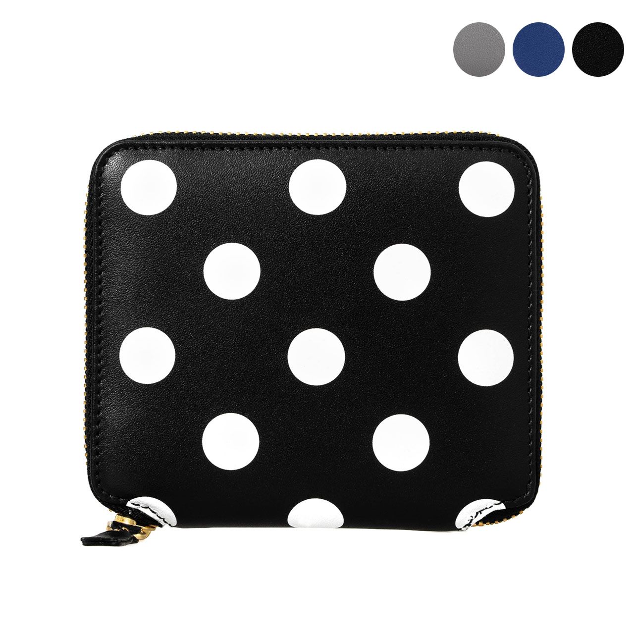 コムデギャルソン COMME DES GARCONS 財布 二つ折り財布 POLKA DOTS PRINTED FULL ZIP AROUND WALLET ポルカドットプリント レディース メンズ