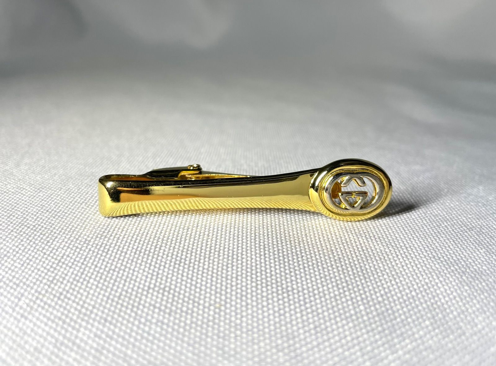 GUCCI グッチ インターロッキングG GGロゴ ゴールド シルバー ヴィンテージネクタイピン タイピン タイバー メンズ