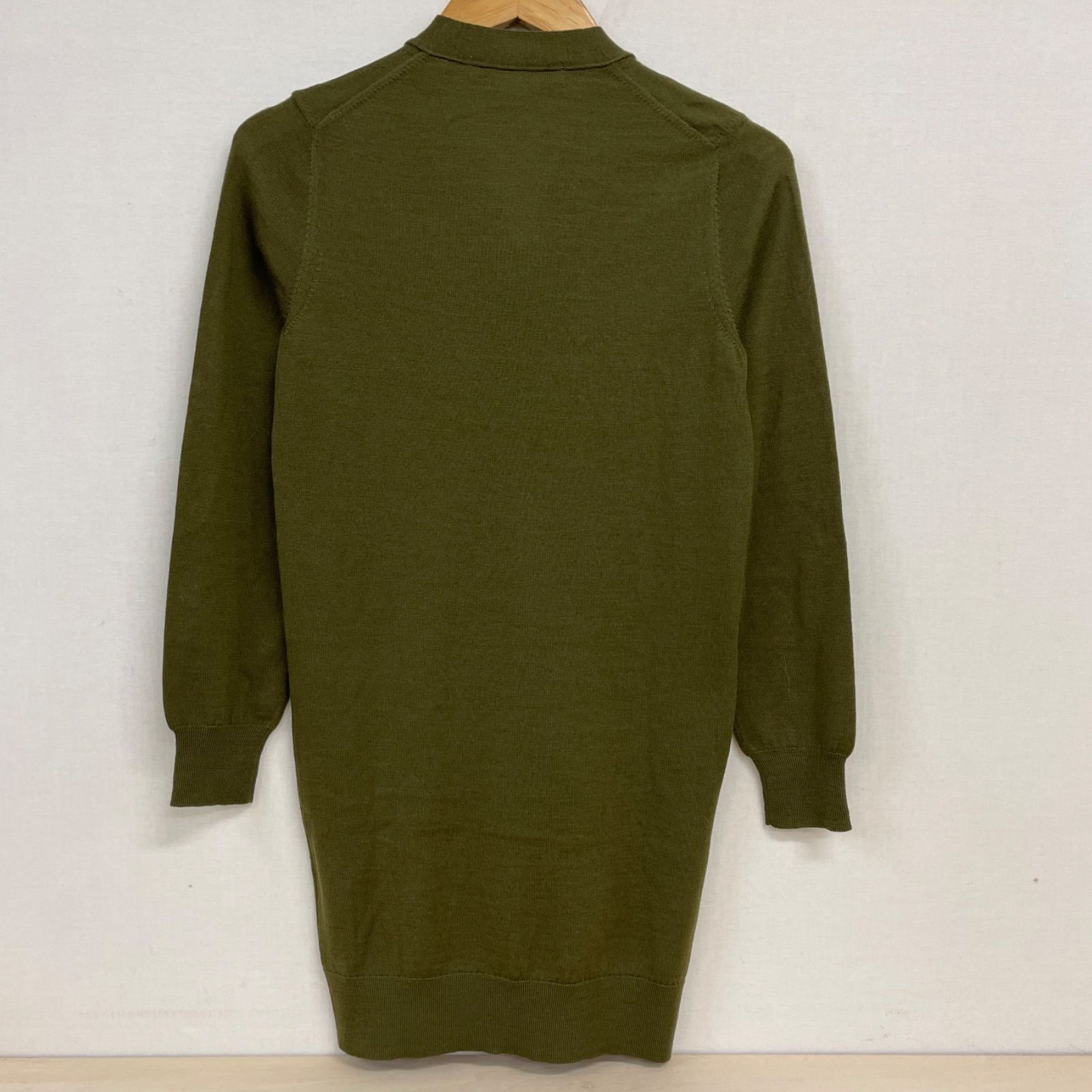 コムデギャルソン Vネックニットカーディガン S オリーブグリーン ウール コムコム RD-N 025