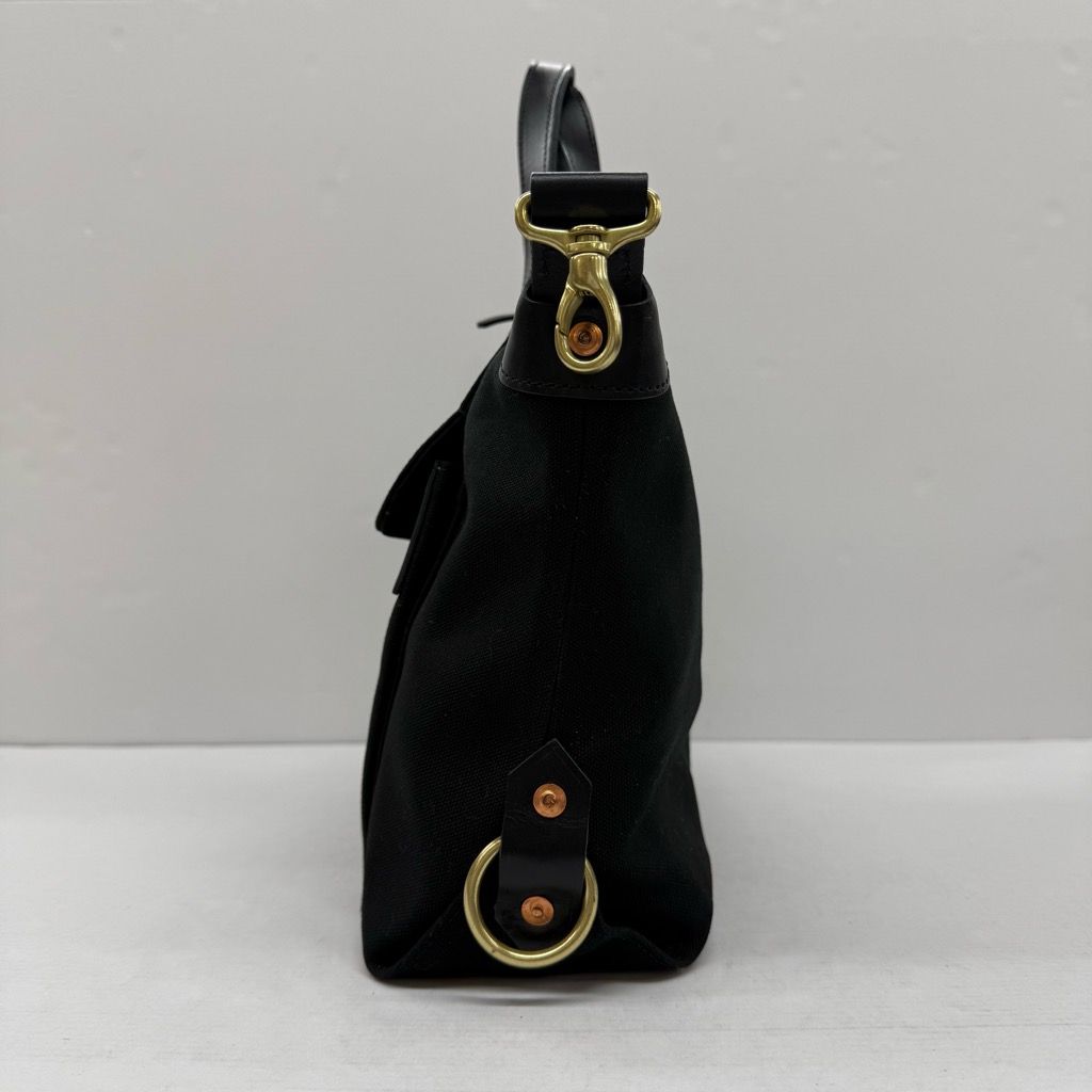 未使用 BEERBELLY CHELSEA BAG S ブラック キャンバス レザー