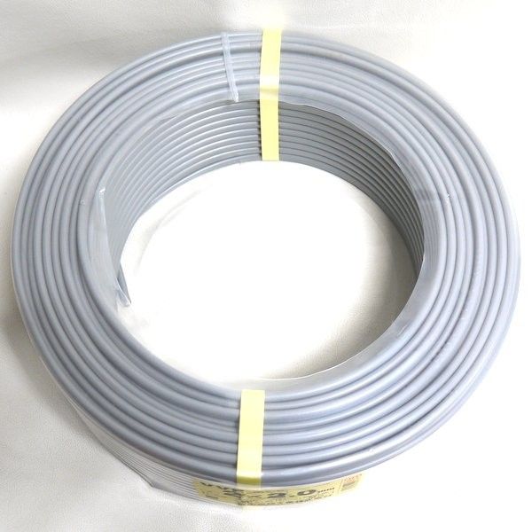 18日製 VVFケーブル .0 mm 灰色 100 m 黒白 600 Vビニル絶縁ビニルシースケーブル平形 ≡DT 6895