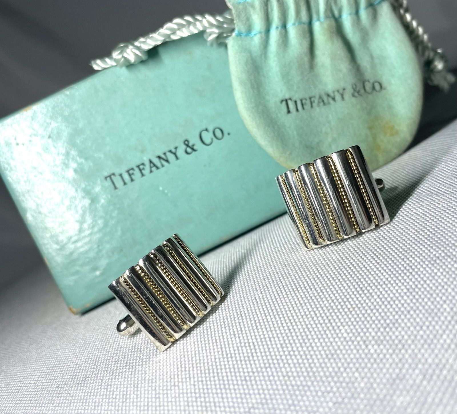Tiffany ティファニー 18Kゴールド & スターリングシルバー AU750
