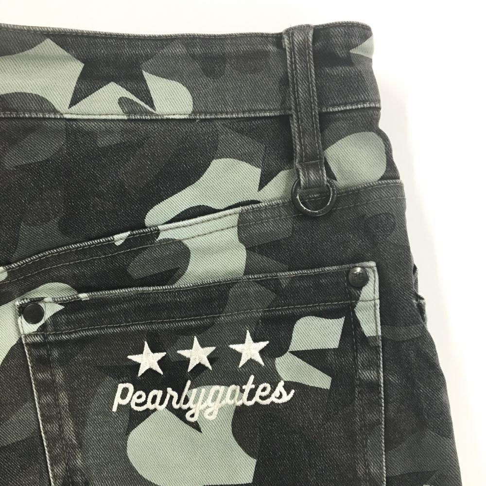 パーリーゲイツ パンツ カーキ×黒 カモフラ 迷彩 星 ストレッチ メンズ
