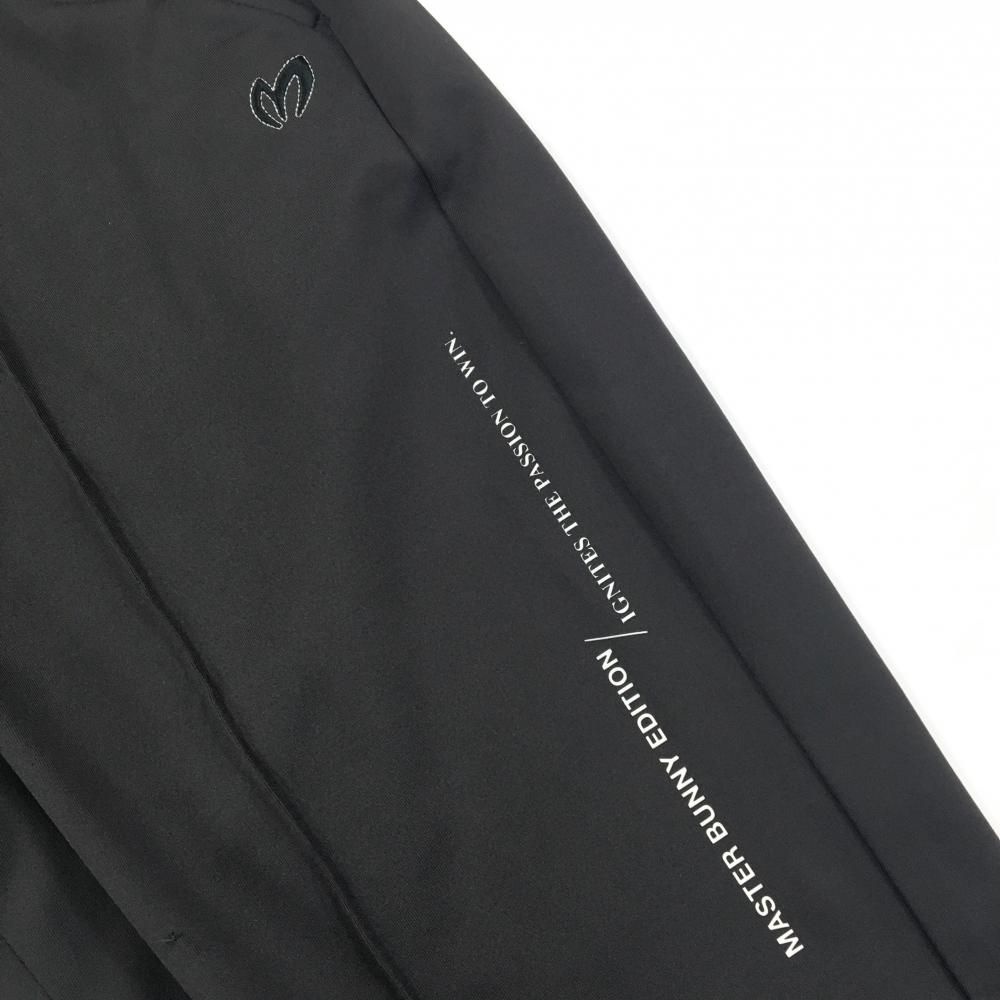 超美品】マスターバニー パンツ 黒 ストレッチ サイドロゴ 腿糸引き