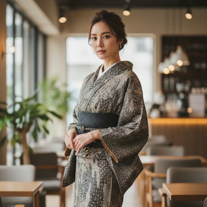 小紋 更紗 作家 更甚 正絹【251204-01】正絹 反物 高級品 仕立て上がり