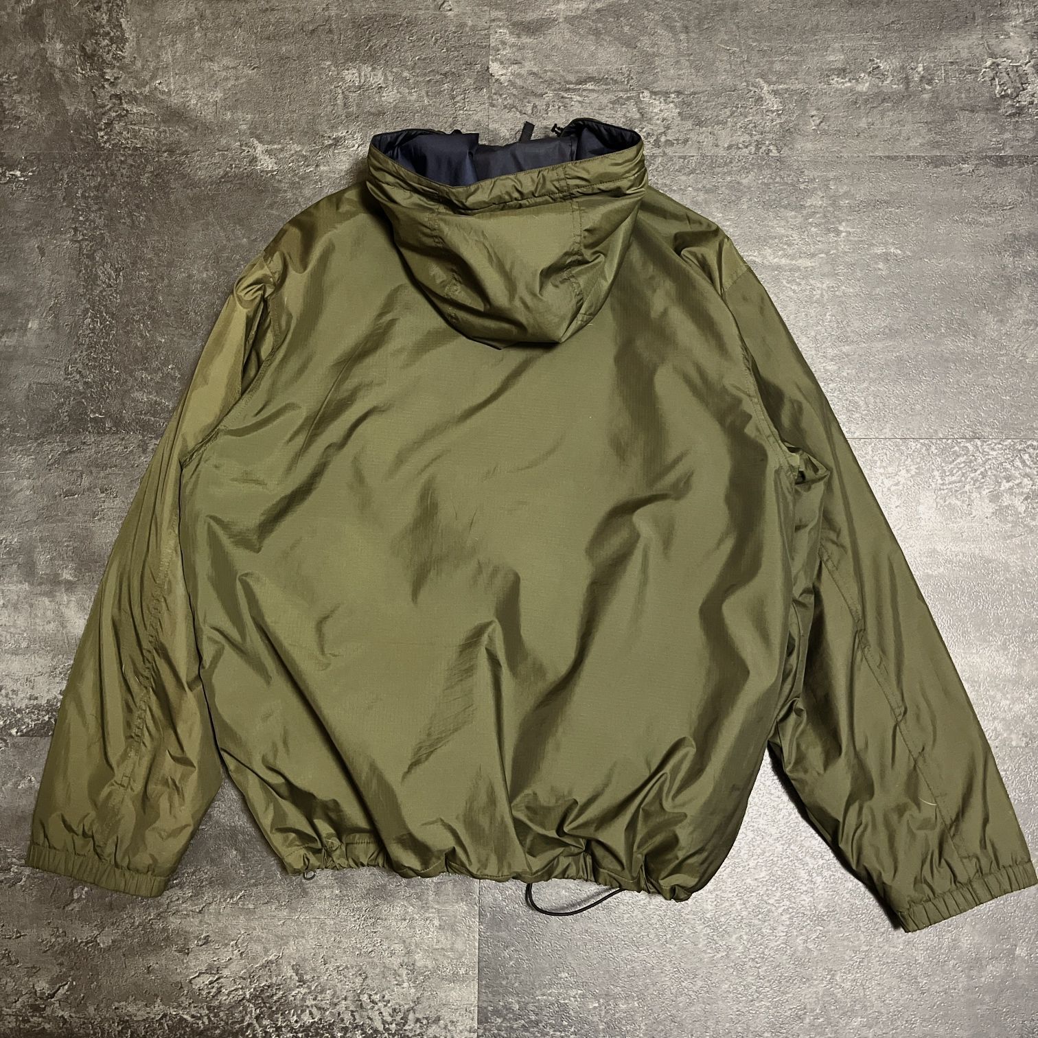 90s Vintage UNIQLO Padded Half Zip Anorak Parka Men's L Navy Tag