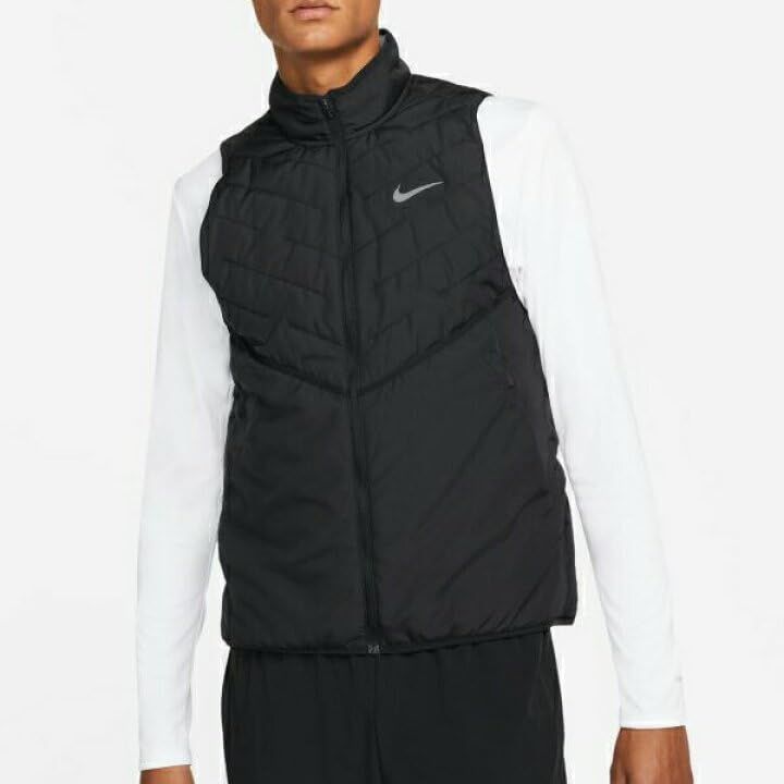 NIKE ナイキ Therma FIT シンフィル リペル 軽量中綿入りランニングベスト ゴルフベスト L 176 184 cm DD 5648 ブラック