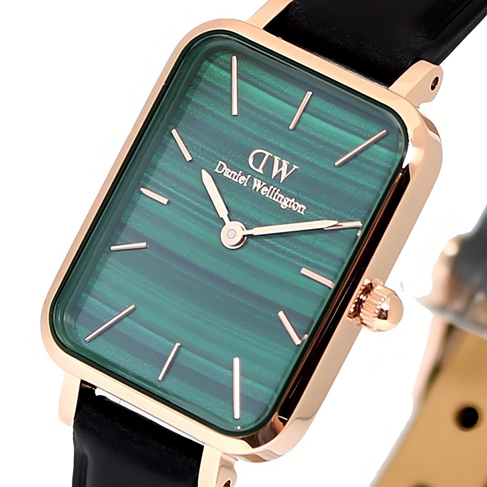 ギフト対応可 ダニエルウェリントン DANIEL WELLINGTON 腕時計 Quadro Pressed Sheffield Green Rose G クアドロプレスド ローズゴールド グリーン レディース おしゃれ ブランド プレゼント