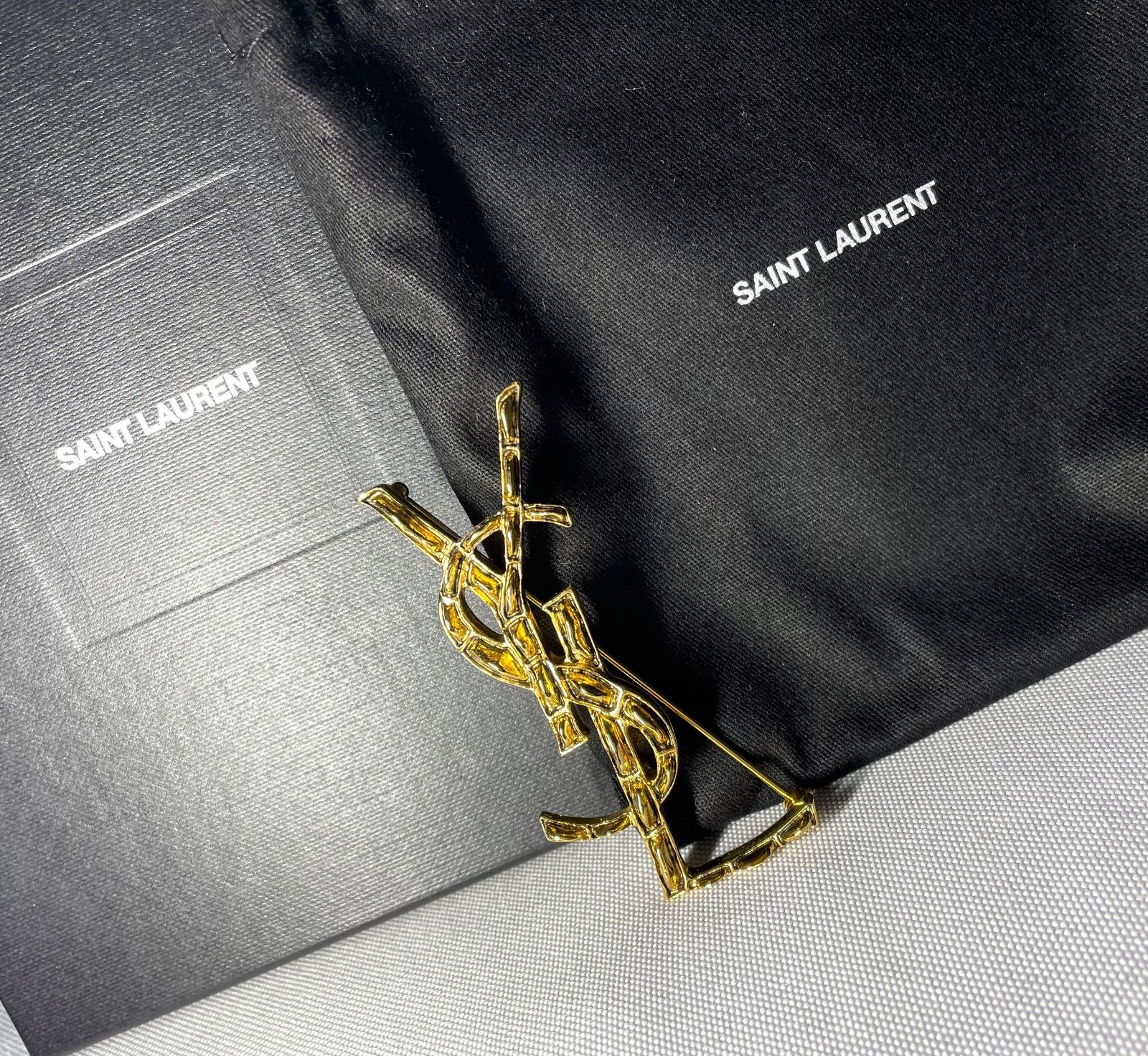 美品 Saint Laurent Paris サンローラン パリ YSL オピウム クロコ