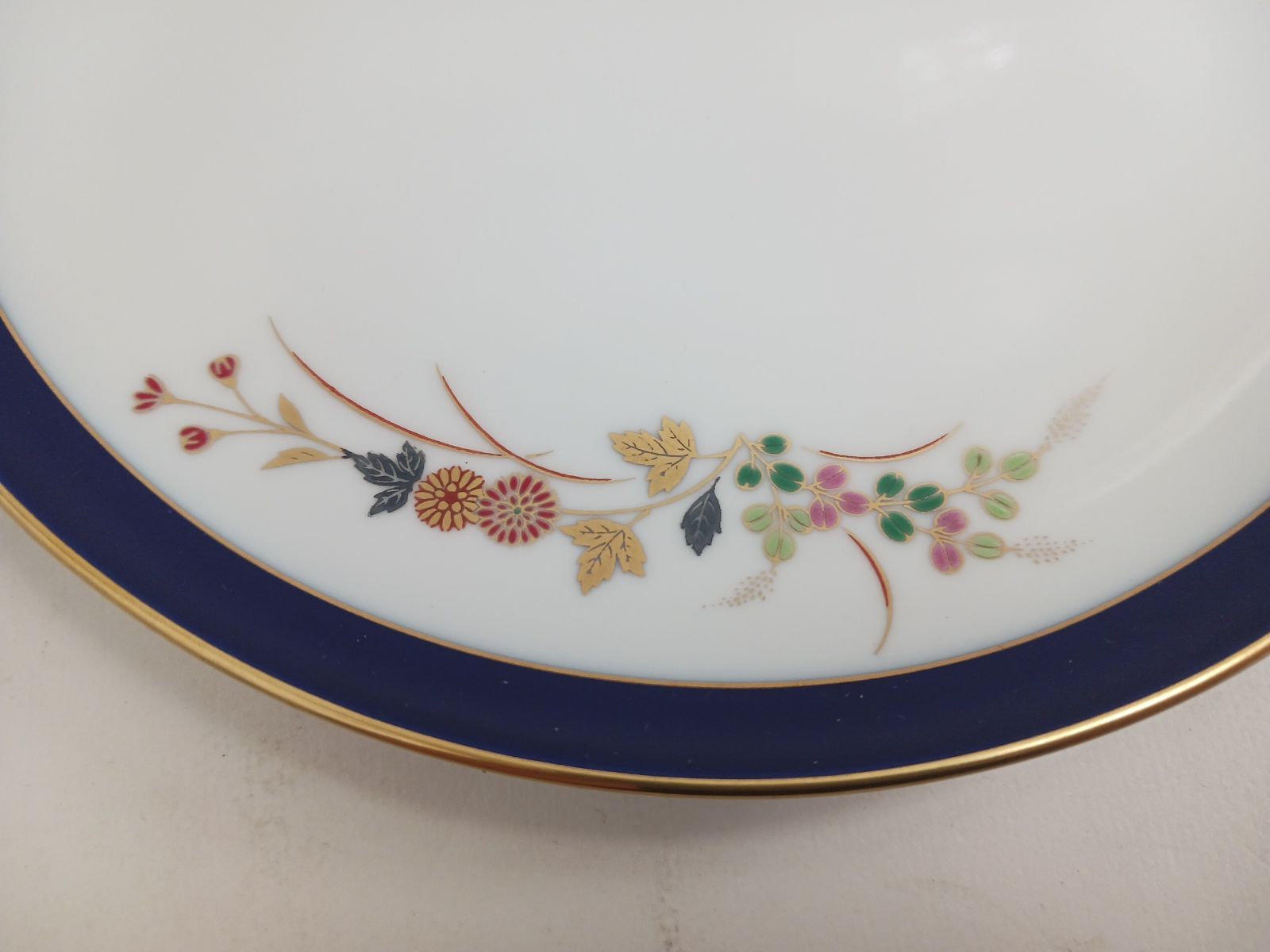 未使用美品】香蘭社 色絵菊紋 絵皿 5枚セット オールド香蘭社 サイズ