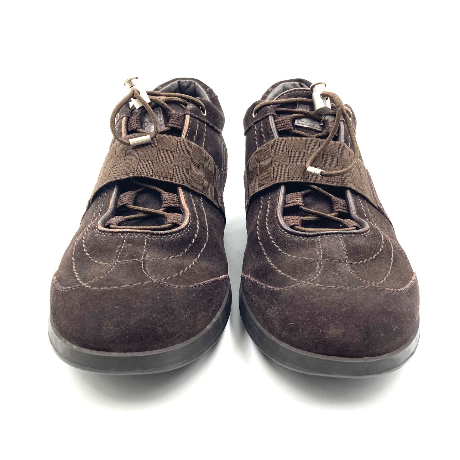 □良品□LOUIS VUITTON ルイヴィトン ダミエ スエードレザースニーカー