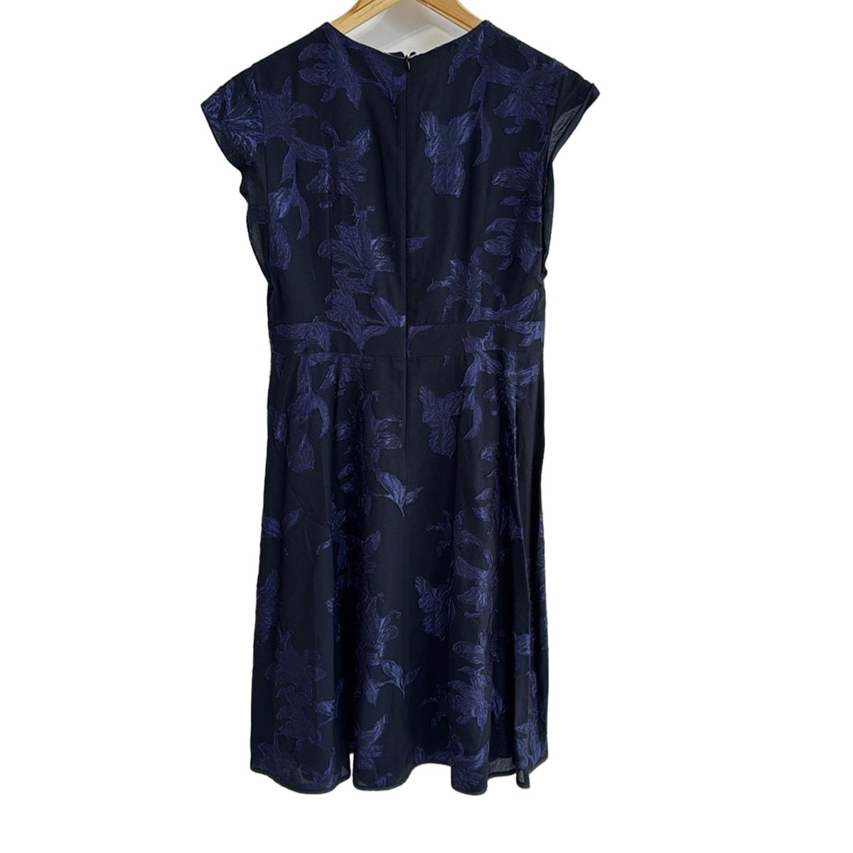 LANVIN ランバン ワンピース サイズ38 M レディース ダークネイビー ネイビー ロング丈 刺繍