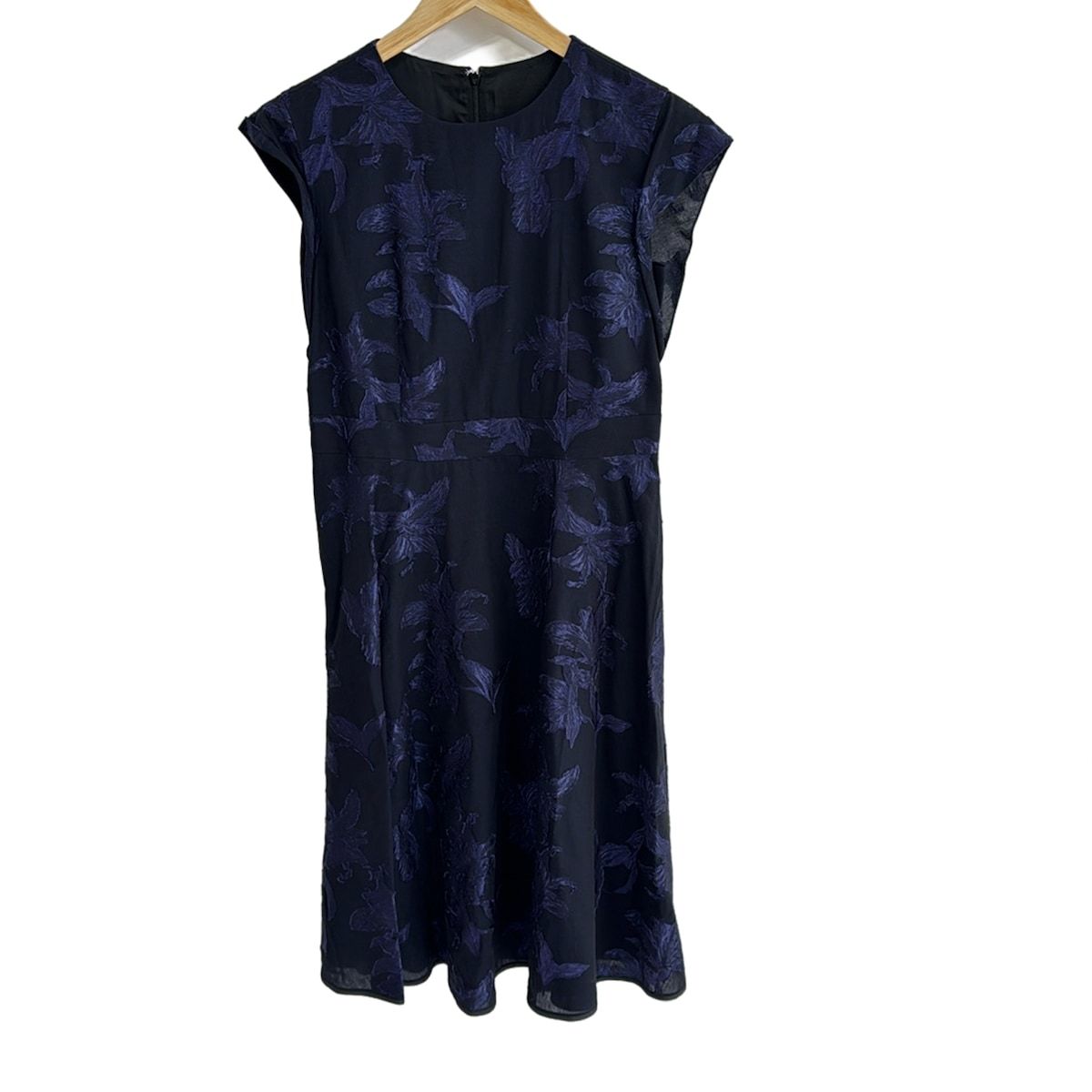 LANVIN ランバン ワンピース サイズ38 M レディース ダークネイビー ネイビー ロング丈 刺繍