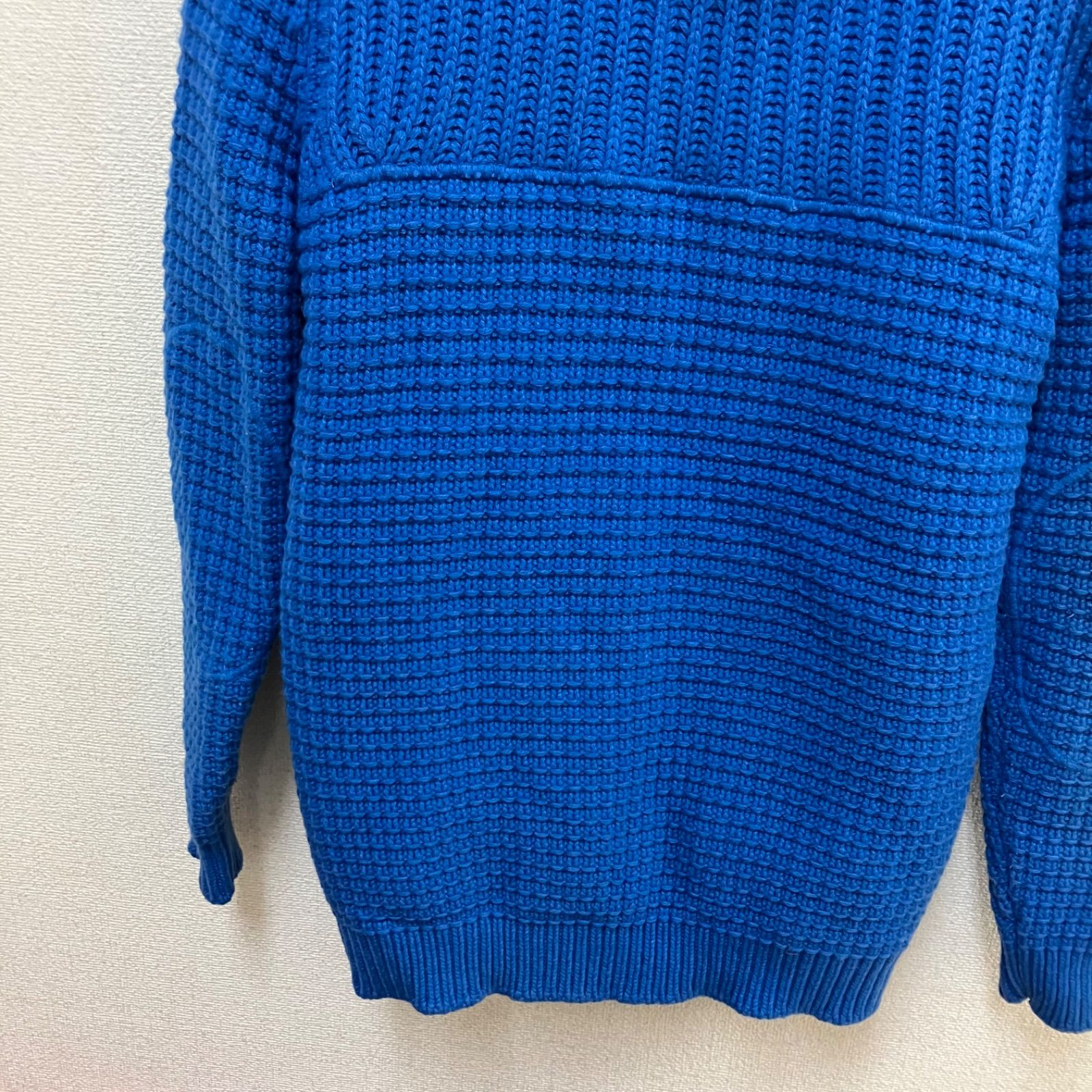 BARK バーク ニットダッフルジャケット ニットダッフルコート 青 ブルー S ダッフルコート ジャケット アウター メンズ