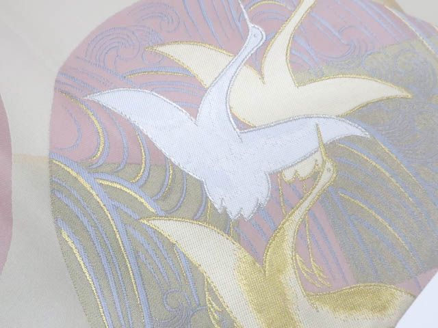 一輝堂】袋帯 六通柄 松 鶴 金糸 正絹 25b11-2272 - メルカリ