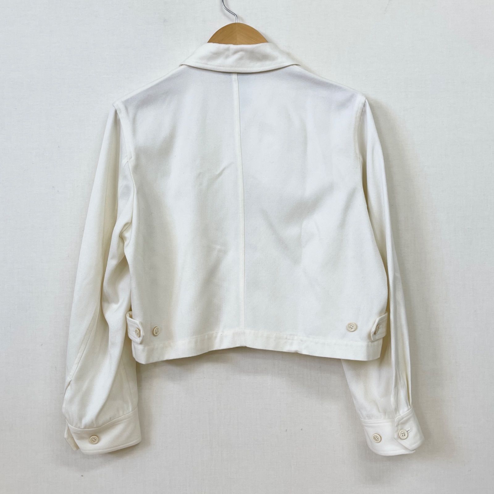 コムデギャルソンオム　ジップシャツ　ジャケット コムデギャルソン ジップアップブルゾン シャツジャケット ホワイト