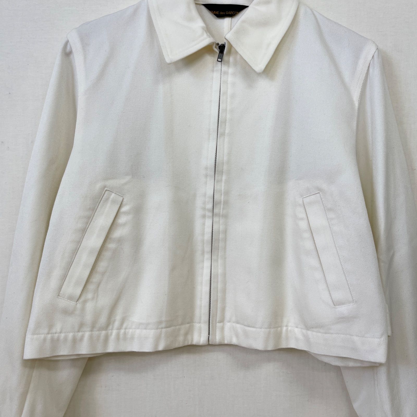 コムデギャルソン ジップアップブルゾン シャツジャケット ホワイト
