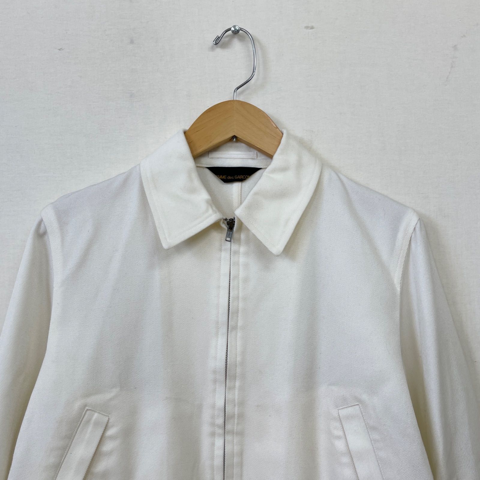 コムデギャルソン ジップアップブルゾン シャツジャケット ホワイト