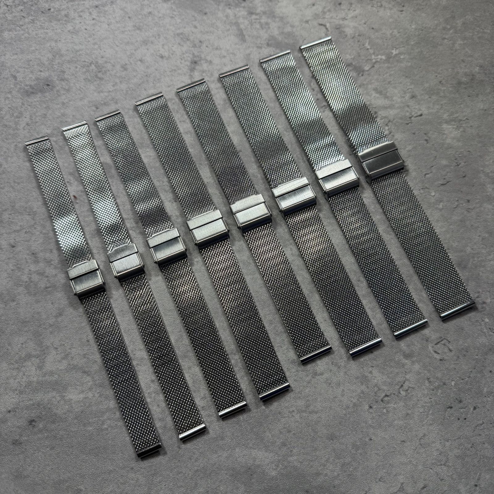 金属製 編み込み時計バンド KIZAI ステンレス製 メッシュ 編み込み 時計バンド 12mm 13mm 14mm