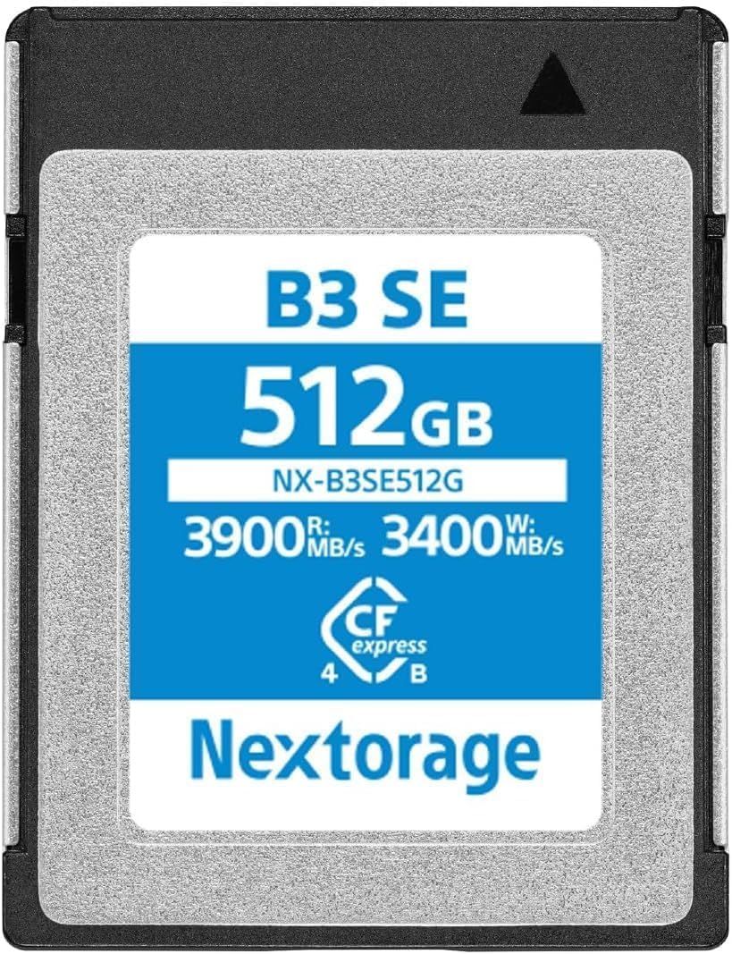 Nextorage 日本メーカー CFexpress 4 0 Type B 512 GBメモリーカード 最大読み出し速度3900 MB s 最大書き込み速度3400 NX GB 静止画 動画撮影向き 3 SEシリーズ