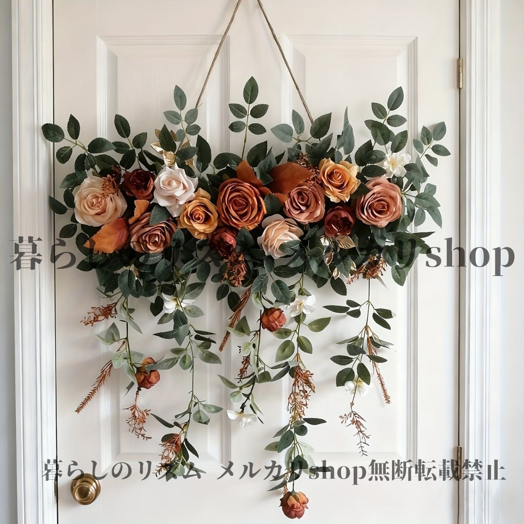 フェイクフラワー エレガント 人工 リース グリーン 魅力的 ドアハンギングデコレーション 家 ポーチ 壁 セントパトリックデー ポーチの装飾 エレガントなリース プラスチック製 玄関用リース 人工花 スワッグ センターピース 結婚式