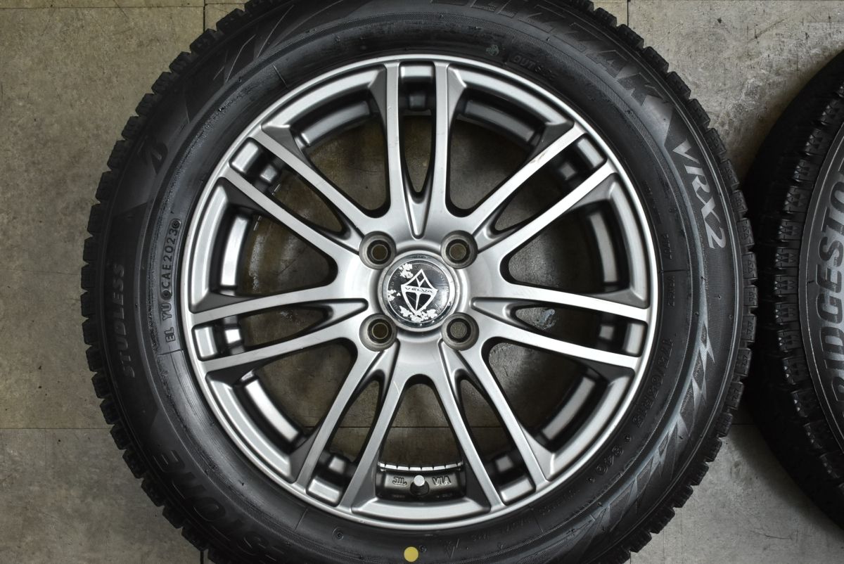程度良好 VELVA 15 in 5 J 42 PCD 100 ブリザックVRX 2 175 65 R ヴィッツ アクア カローラフィールダー フィット キューブ スイフト