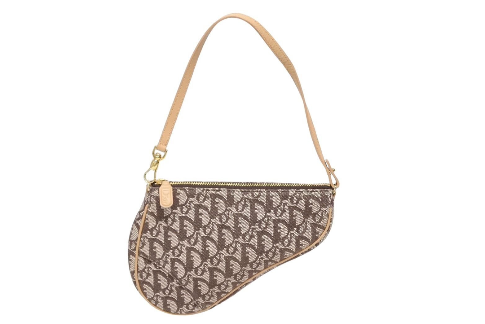 極美品 Christian Dior クリスチャンディオール トロッター サドル