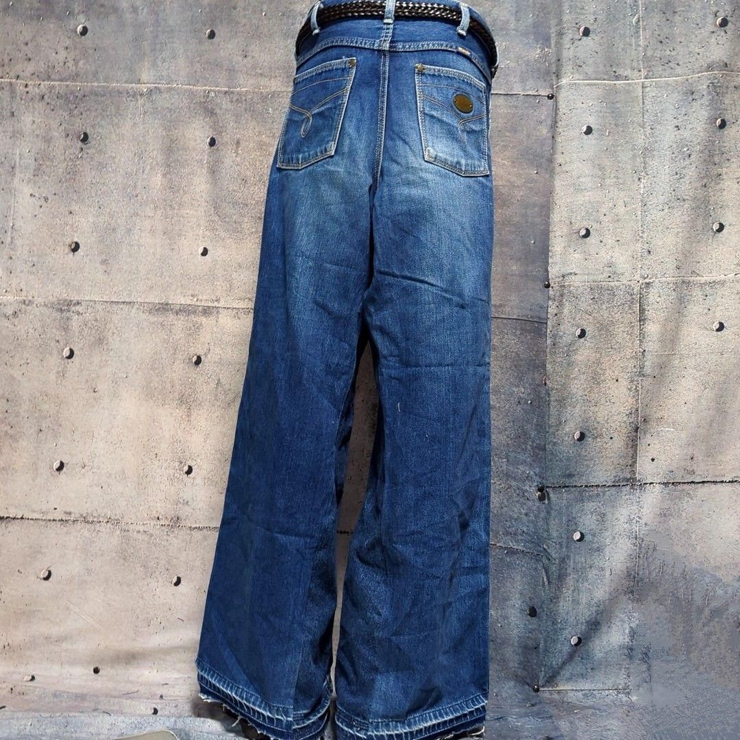 ⑲オリジナル リメイク デニム ワイドフレア ジーンズ ドッキング