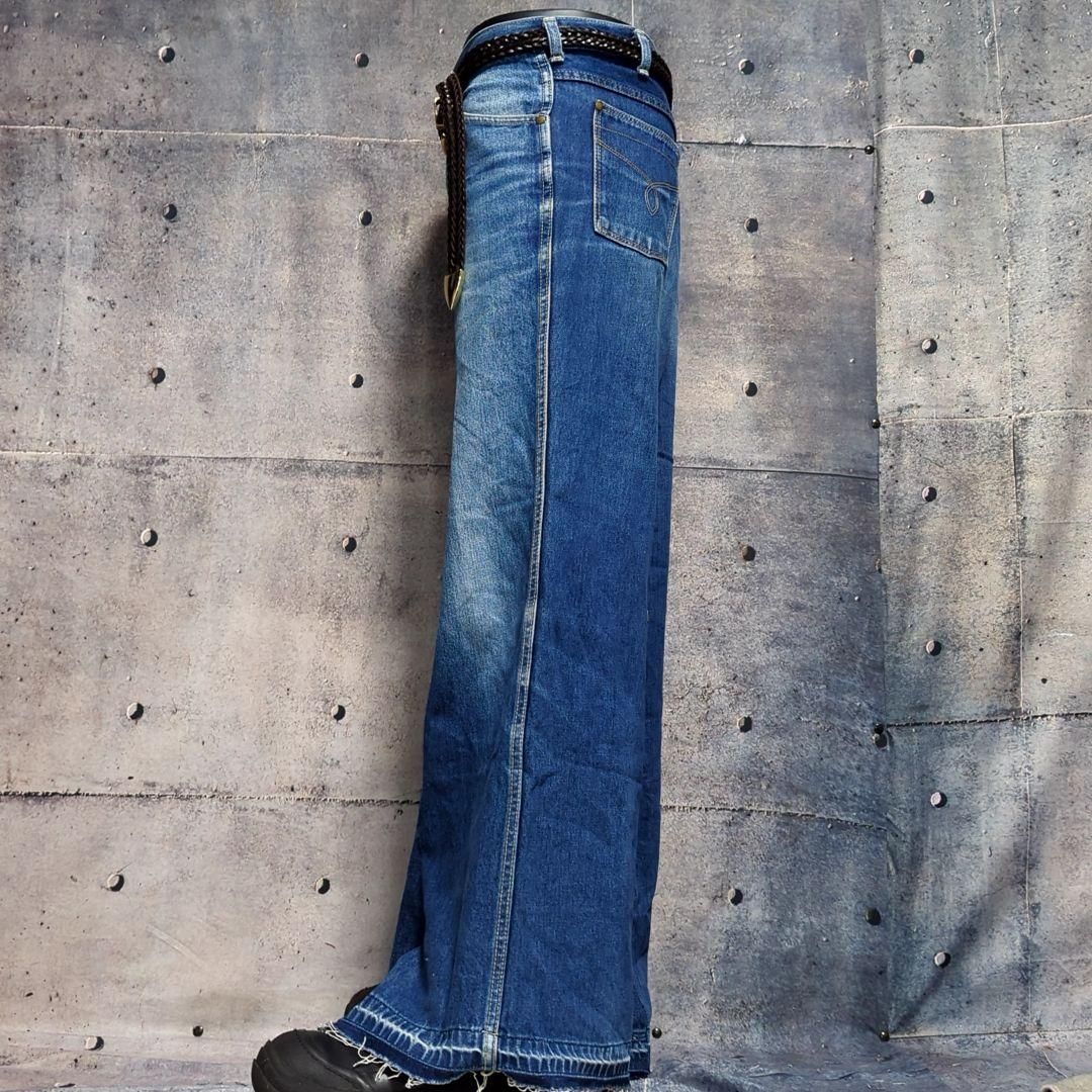 ⑲オリジナル リメイク デニム ワイドフレア ジーンズ ドッキング