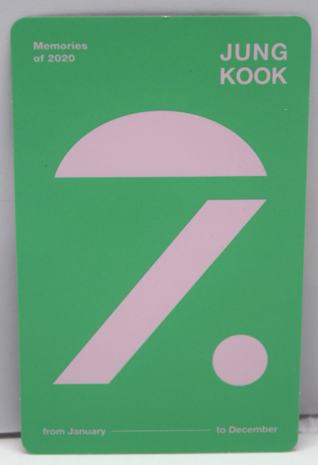 BTS ジョングク JUNG KOOK Memories of 2020 トレカ - メルカリ
