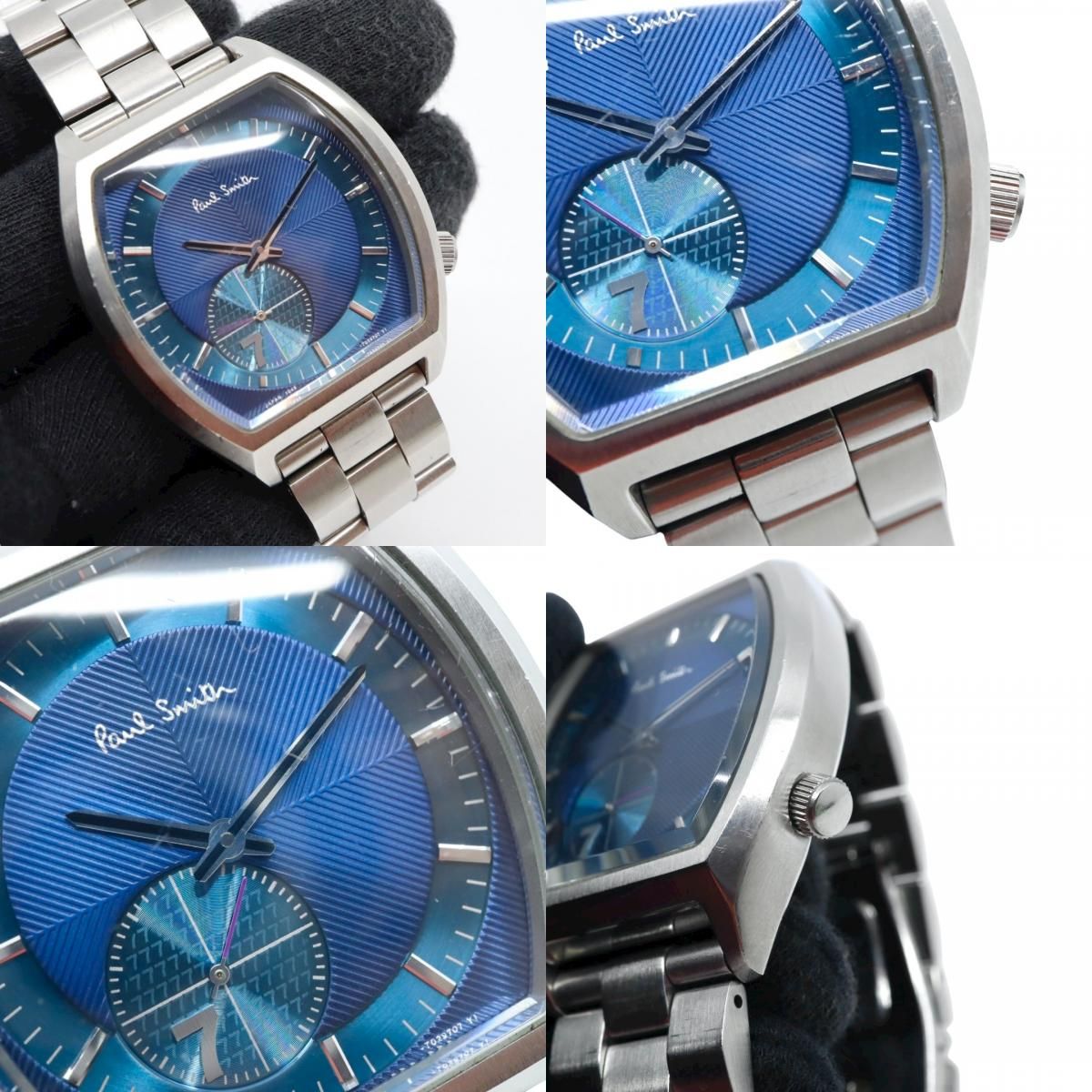 ポールスミス Paul Smith 腕時計 メンズ クォーツ ブルー文字盤 トノー