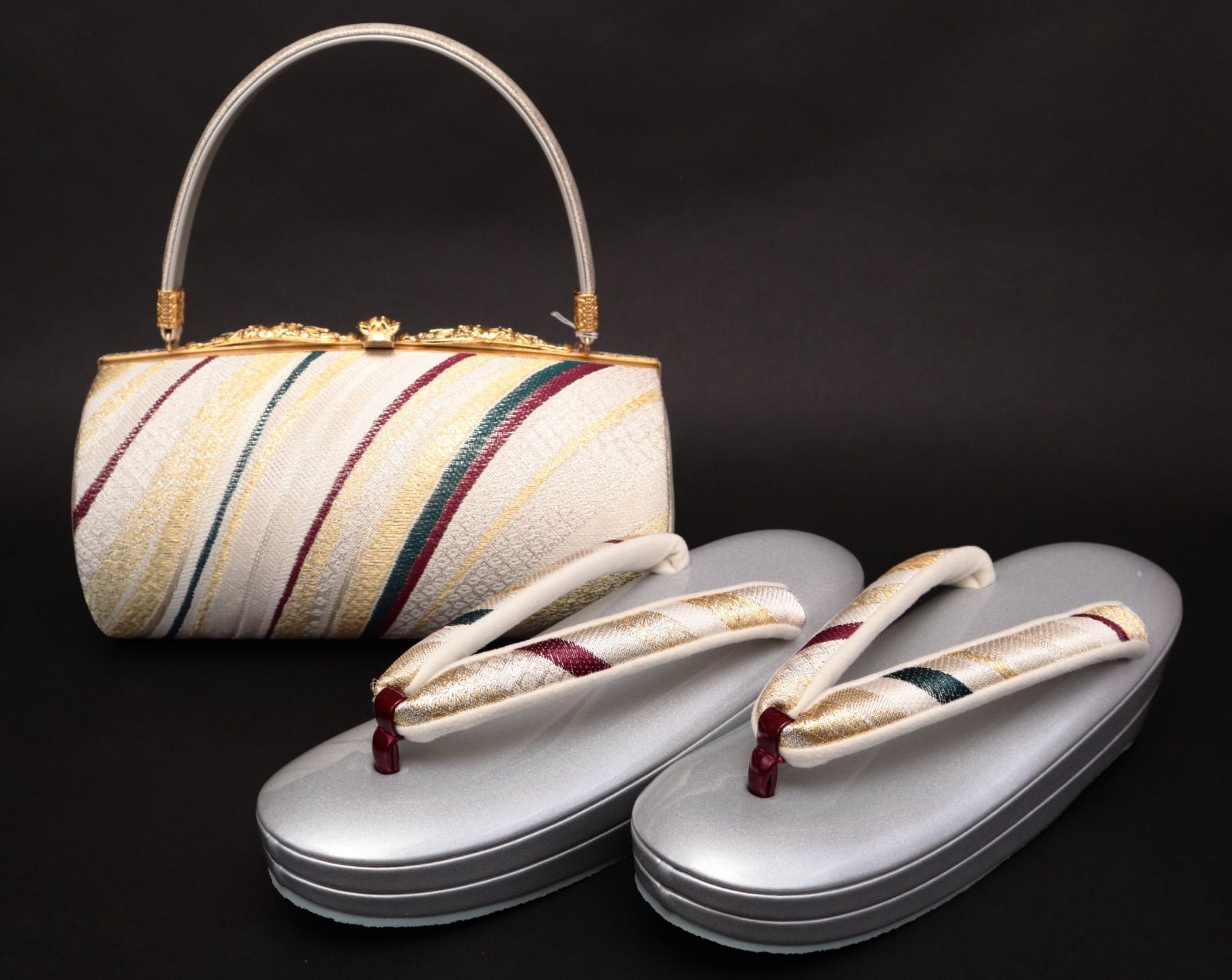 超 市 草履バックセット 紐の渡敬謹製