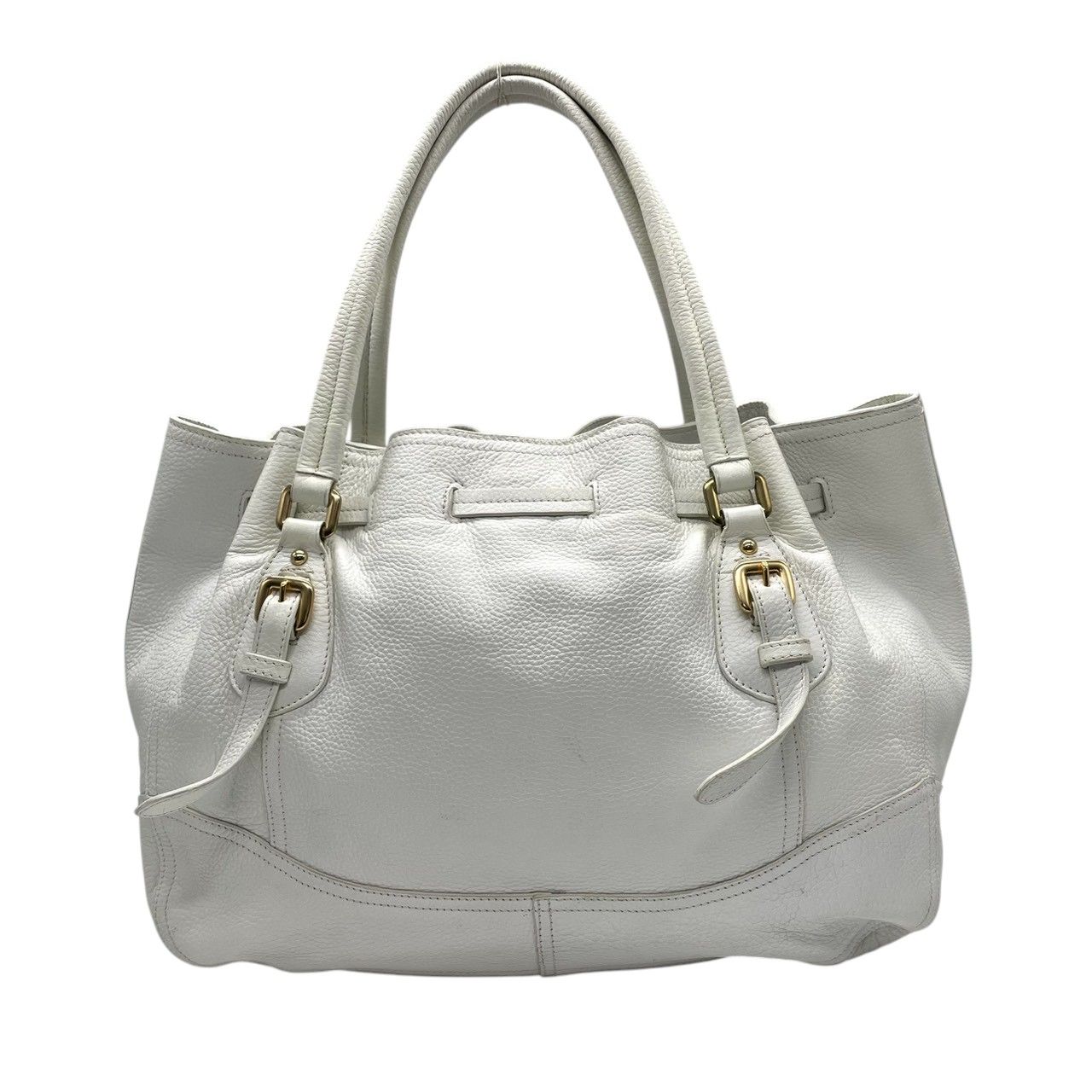 美品】プラダ PRADA ハンドバッグ トートバッグ レザー 本革 シボ革