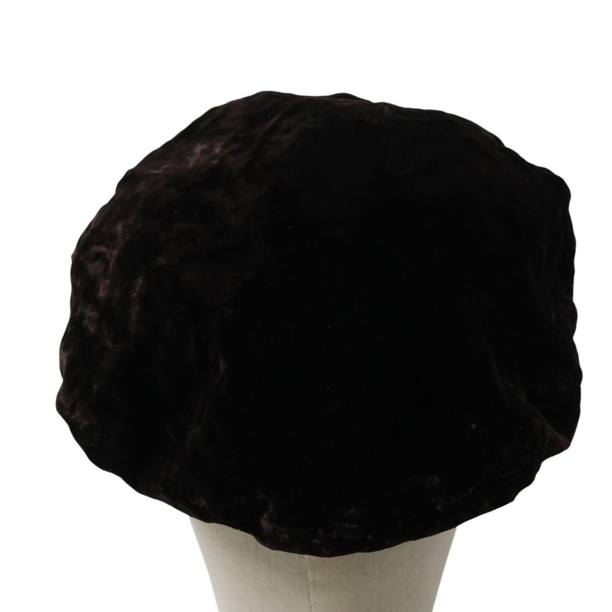 希少】PRADA プラダ ベルベット ベレー帽 ハット 秋 冬 M ユニセックス