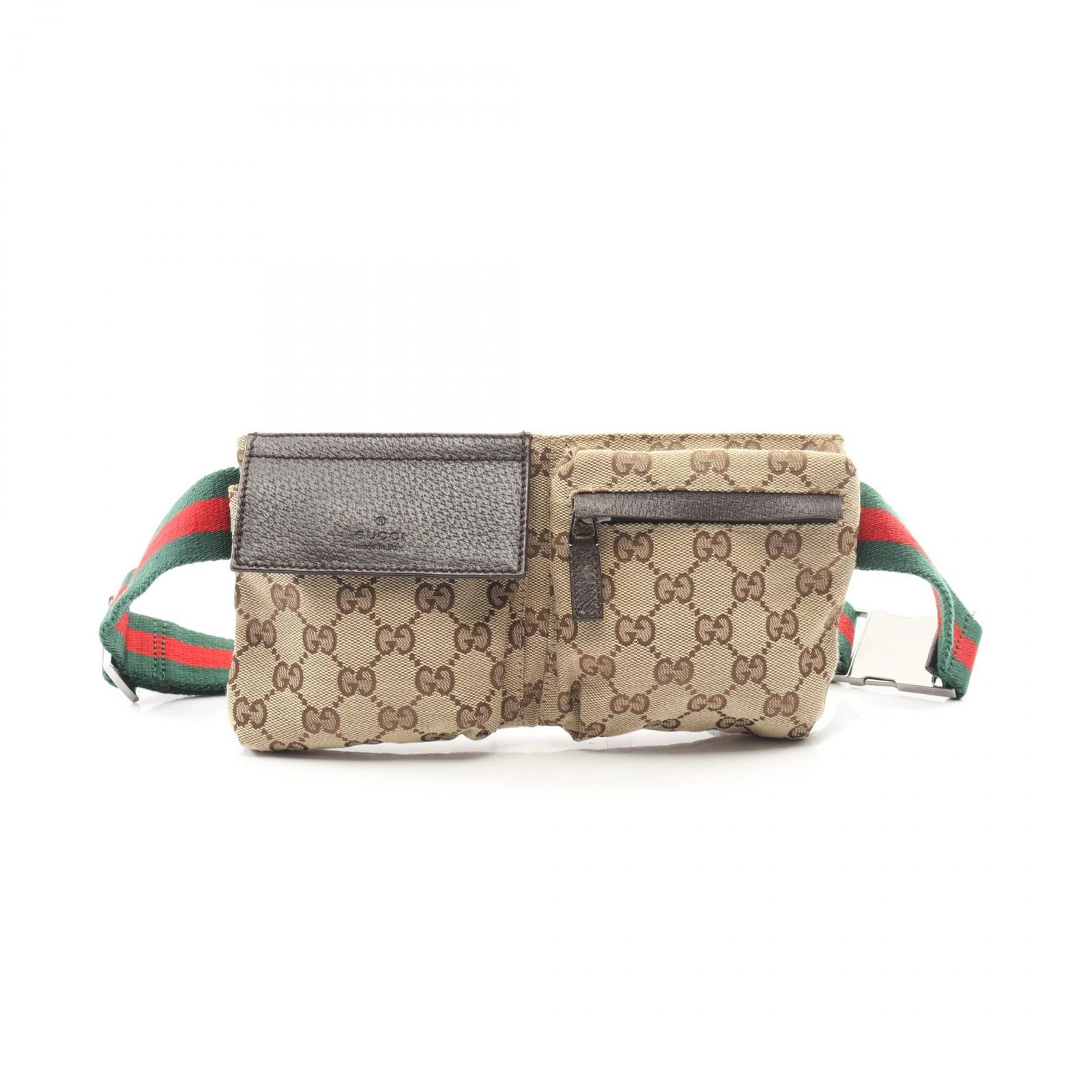 GUCCI グッチ GGキャンバス シェリーライン ウエストバッグ ボディ