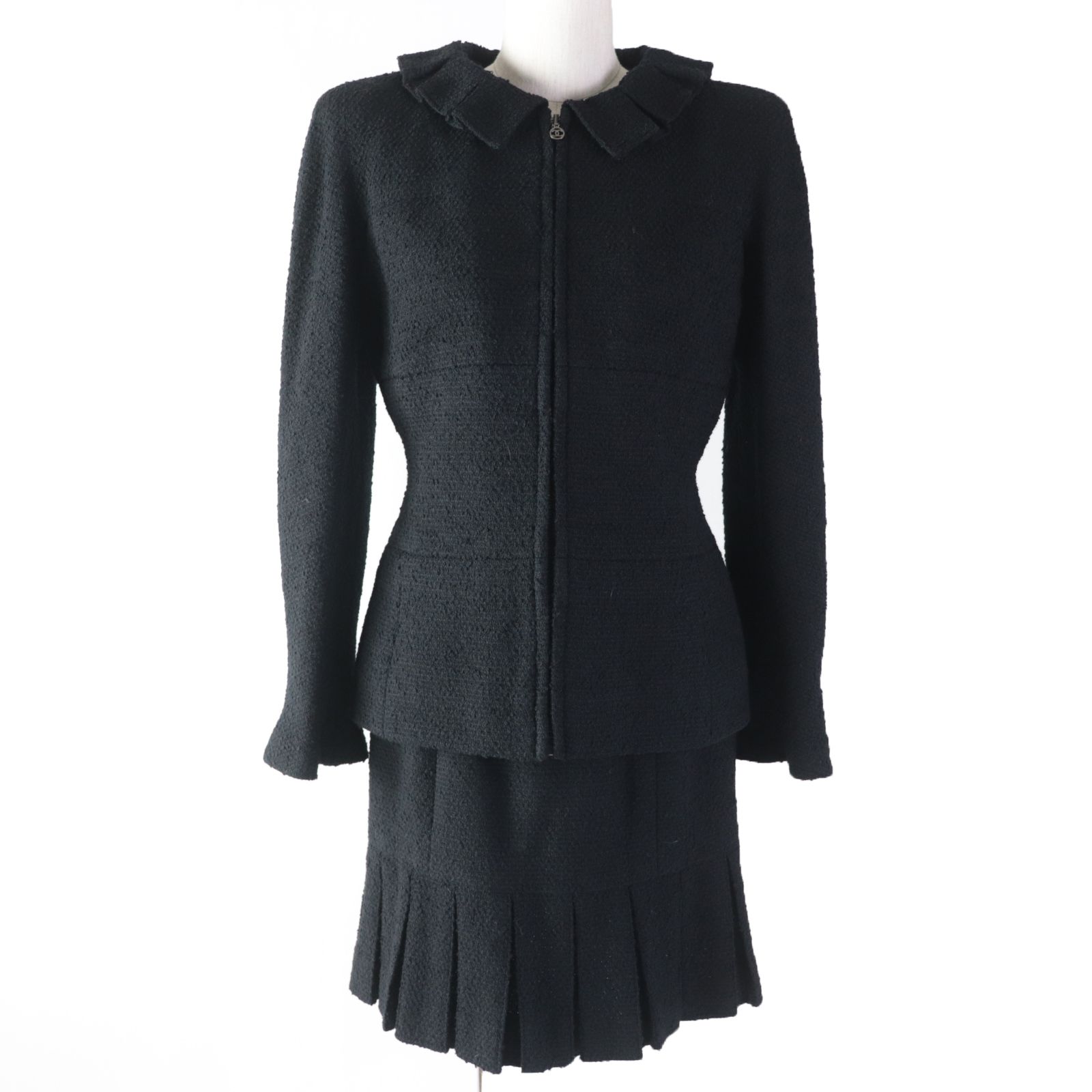 極美品☆CHANEL シャネル 97A P09679 ココマーク付 ZIPジャケット 