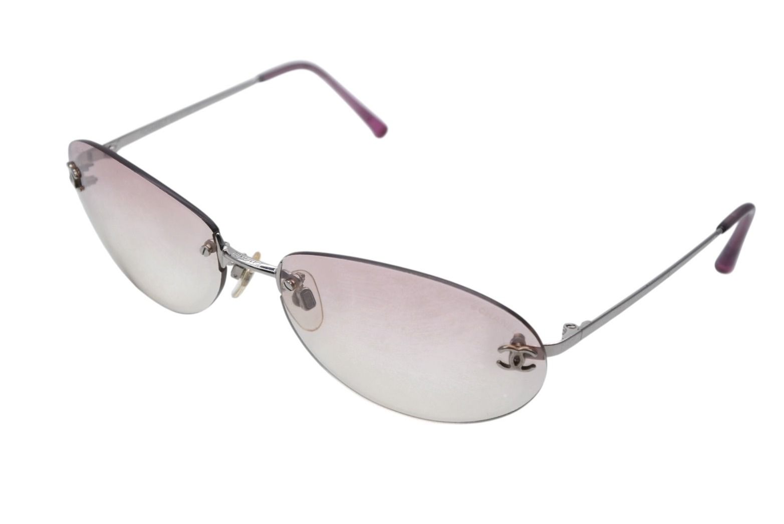 CHANEL シャネル リムレス サングラス アイウェア 4013 c 124 58 サイズ59 16 130 ココマーク ピンク 4 b 009147