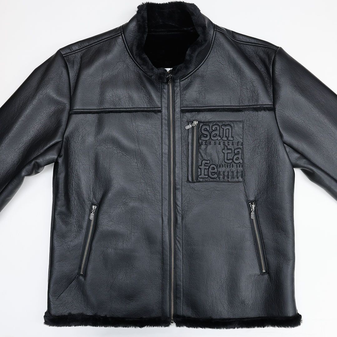 サンタフェ SANTAFE フェイク レザー ジップ ブルゾン 52 3Lサイズ 225