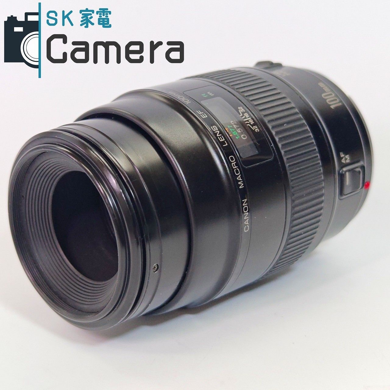 中古】 Canon MACRO EF 100mm F2.8 キャノン キャップ フィルター 付