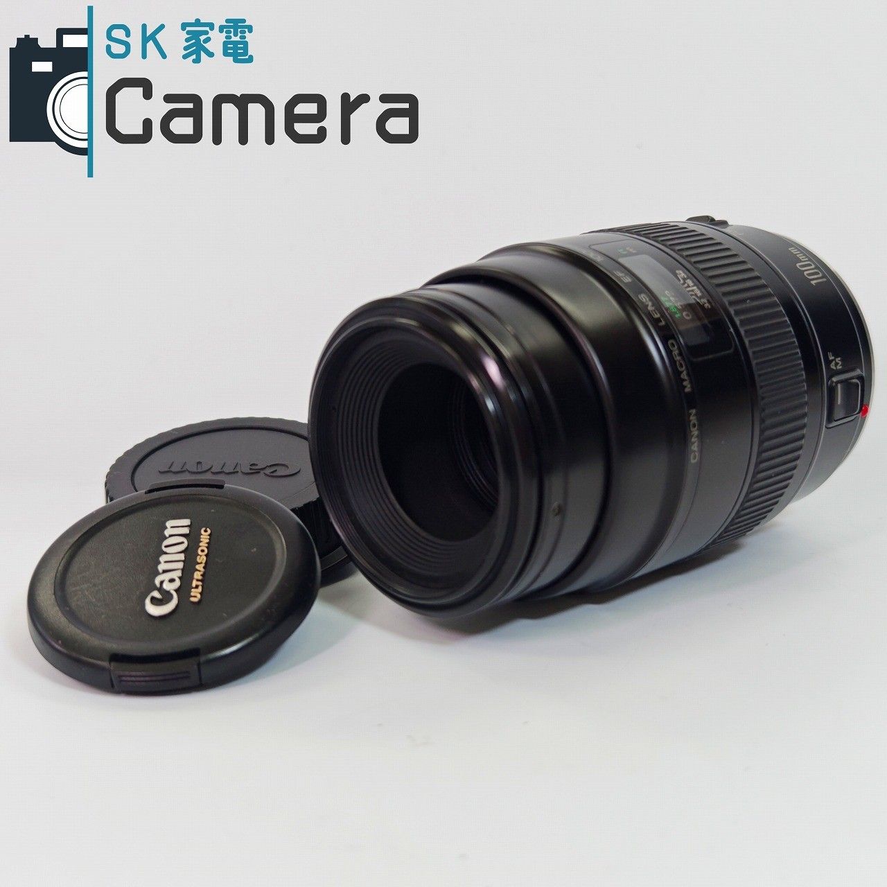中古】 Canon MACRO EF 100mm F2.8 キャノン キャップ フィルター 付