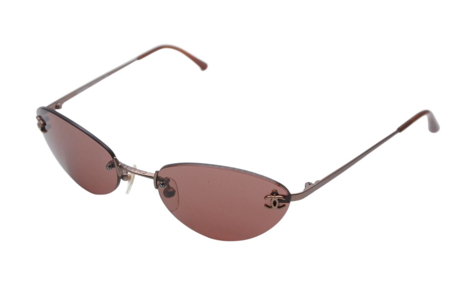 CHANEL シャネル リムレス サングラス 4003 c 116 75 サイズ53 19 130 ココマーク ブロンズ ピンク 4 b 009481