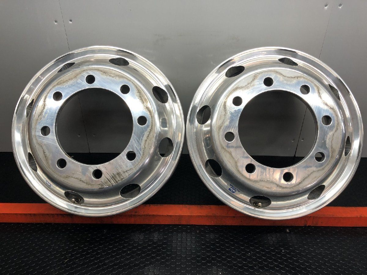 アルミホイール ALCOA アルコア トラックホイール 19 5インチ 2本 6 147 iso方式 平面座 4軸低床 SHZ 011