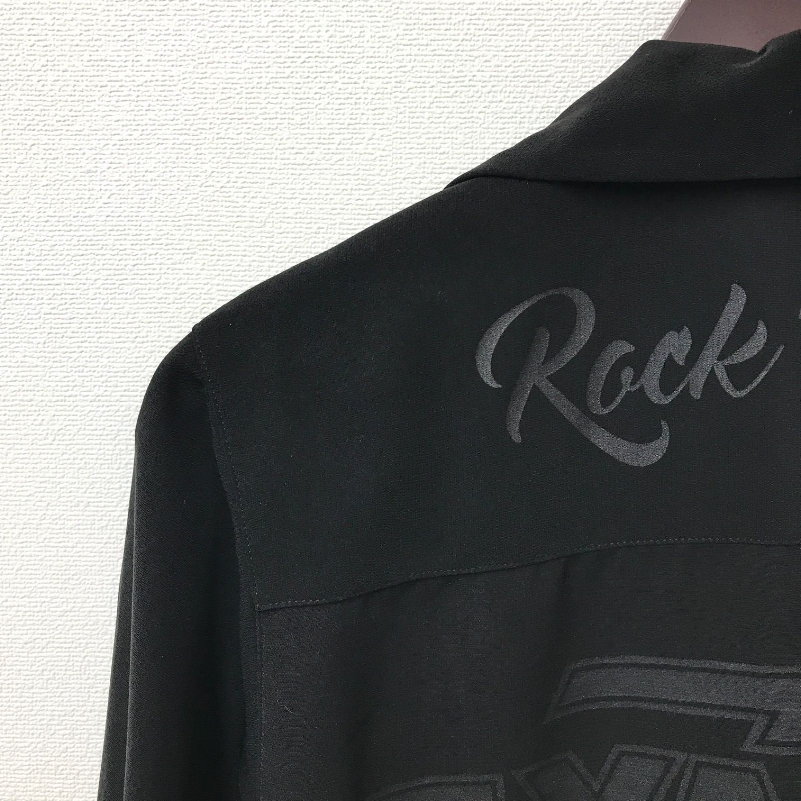 M11076 E.YAZAWA 矢沢永吉 長袖 ドレスシャツ ブラック 黒 S メンズ