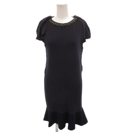 ステラマッカートニー STELLA McCARTNEY ワンピース ひざ丈 36 紺