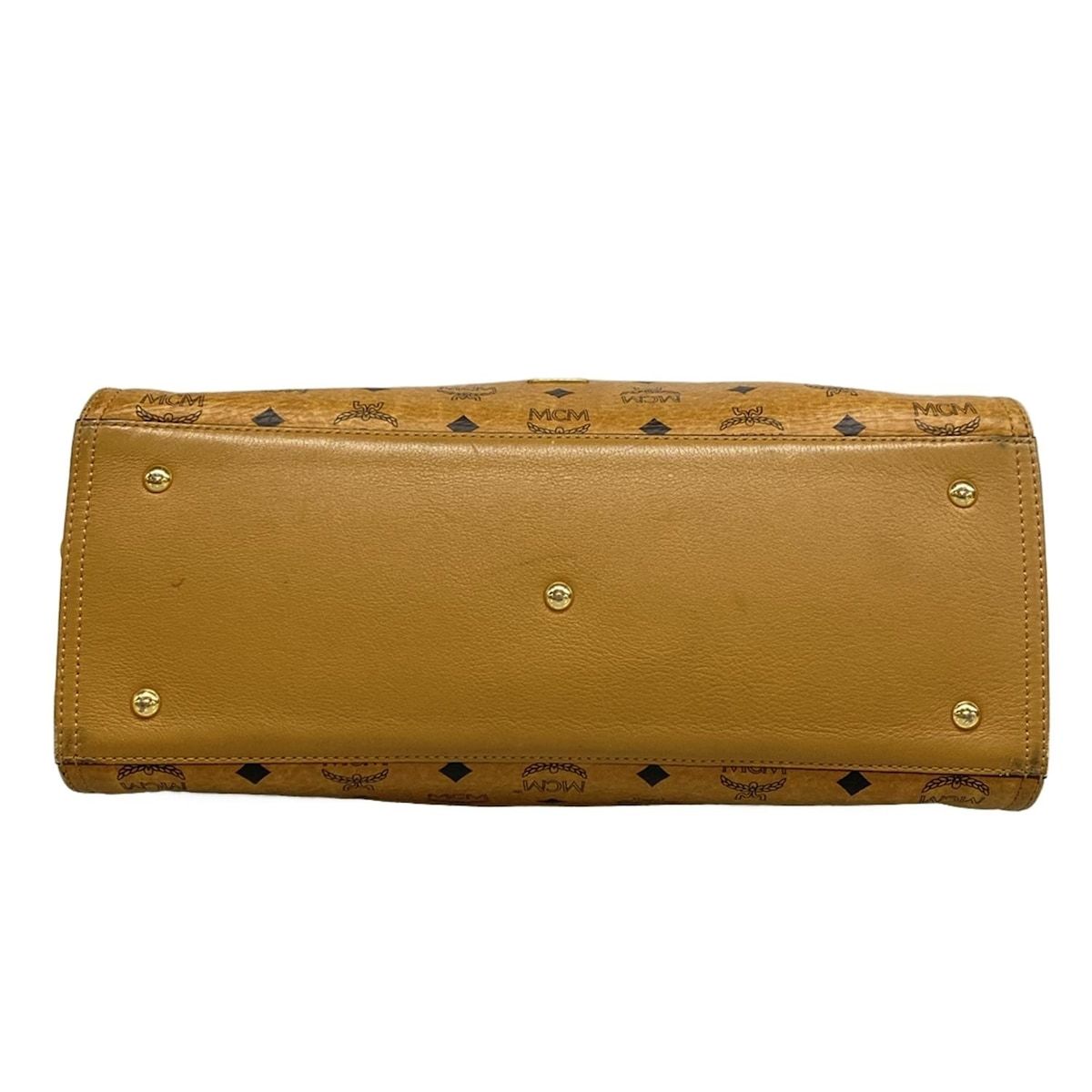 MCM(エムシーエム) ハンドバッグ MWB2SVI09GI001 ブラウン×イエロー