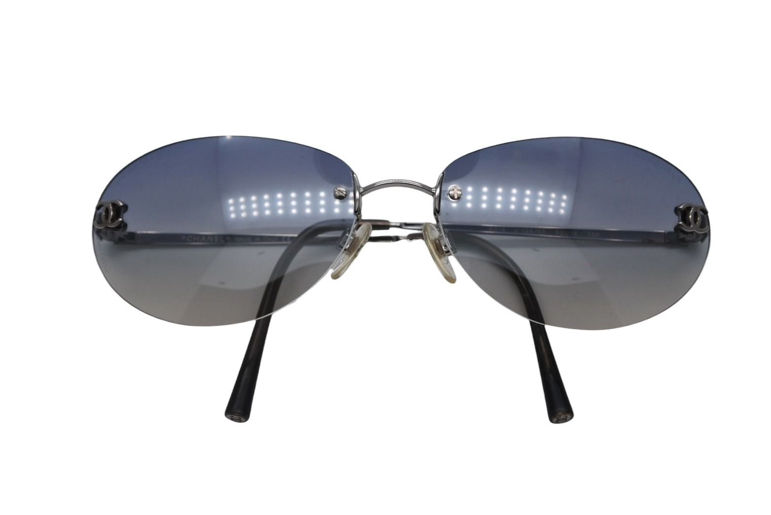 極美品 CHANEL シャネル リムレス サングラス アイウェア 4013 c.124