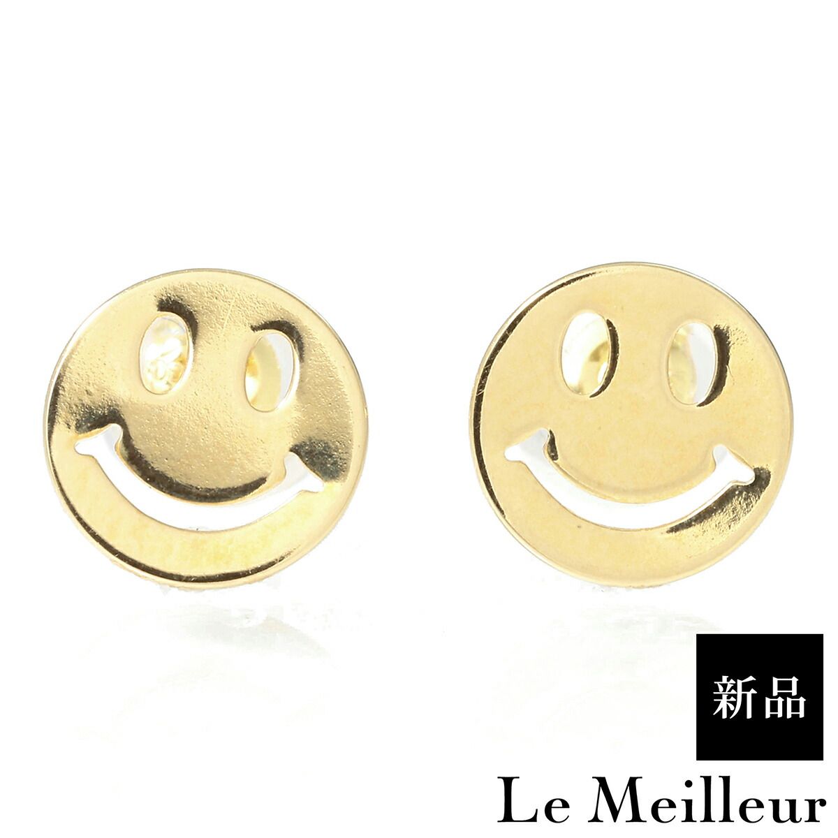 イエローゴールド K18YG スマイルモチーフピアス 新品 - メルカリ
