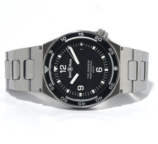 電池交換済 Bell Ross ベル＆ロス TYPE タイプデミナー 420 プロフェッショナル クオーツ メンズ 腕時計(クォーツ) 腕時計(アナログ) 時計