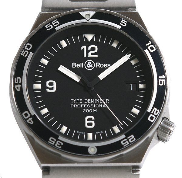電池交換済 Bell - Ross ベル＆ロス TYPE タイプデミナー 420 プロフェッショナル クオーツ メンズ