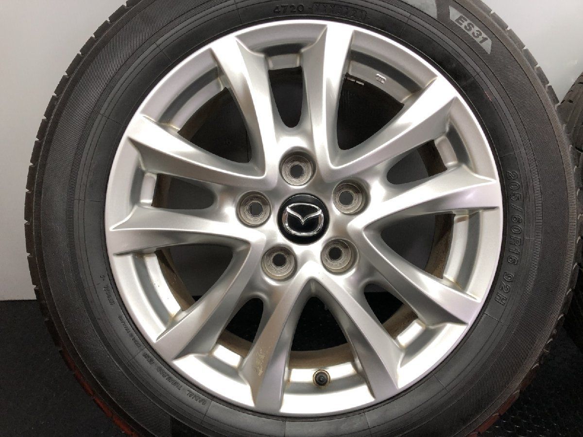 ECOS ES 31 205 60 R 16 夏タイヤ MAZDA マツダ アクセラ ホイール 16インチ 6 3 50 21年製 バリ溝 STG 080